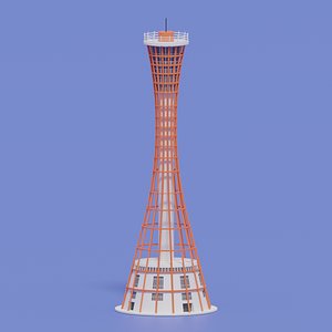 Japan Kobe Port Tower Landmark 3D model