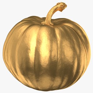 pumpkin 02 gold 3D model