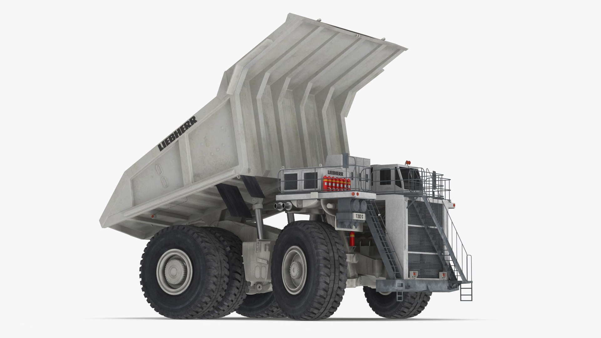Liebherr T 282B Haul Truck Rigged for Cinema 4D 3D model preview