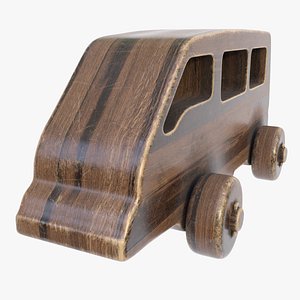 Wooden kids car 20 3D model