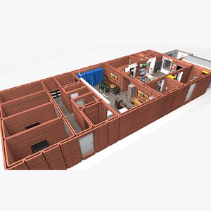 3D NASA 3D-printed CHAPEA Mars Duna Alpha habitat fully furnished