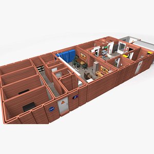 3D NASA 3D-printed CHAPEA Mars Duna Alpha habitat fully furnished