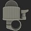 3d bicycle compass ring bell model