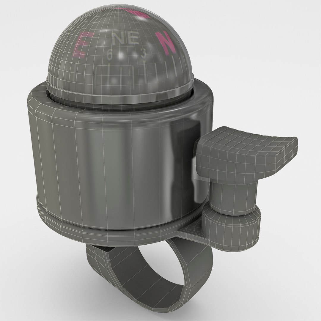 3d Bicycle Compass Ring Bell Model