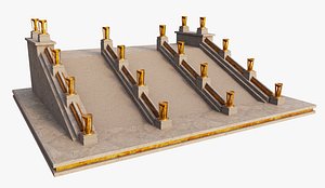 Ancient Torch Stairs model