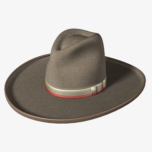 3d model of old west stetson