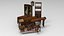 Set di mobili in legno in stile orientale asiatico - Texture PBR pronte per V-Ray