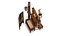 Set di mobili in legno in stile orientale asiatico - Texture PBR pronte per V-Ray