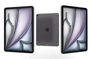 Apple iPad Air 11 2024 Gray Low Poly