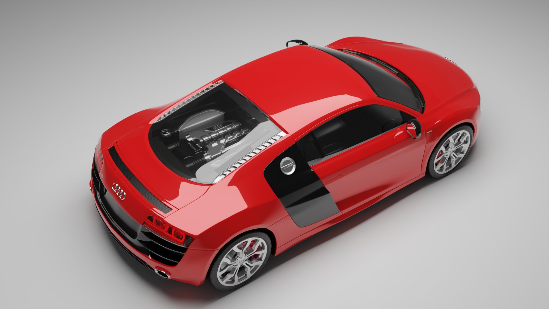 3D AUDI R8 V10 2010 RED - TurboSquid 2191801