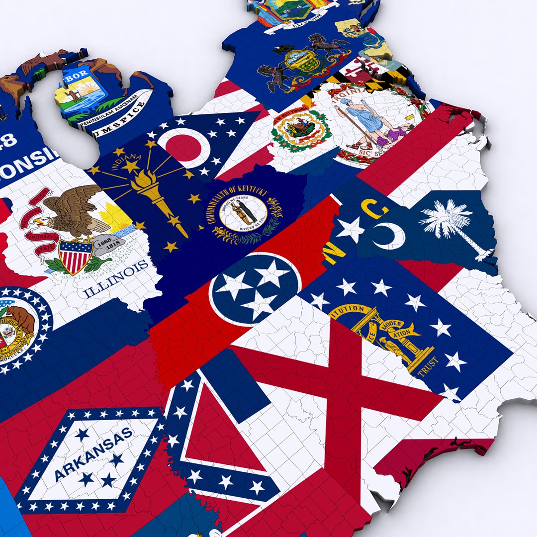 3D political county model - TurboSquid 1298460