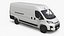 3D model 2025 Fiat Ducato Long Van White