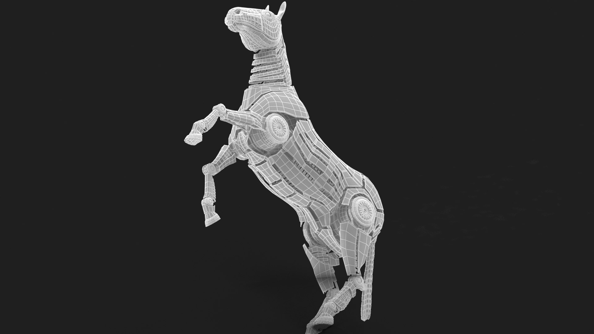3D Robot Horse Rears Up - TurboSquid 2355945