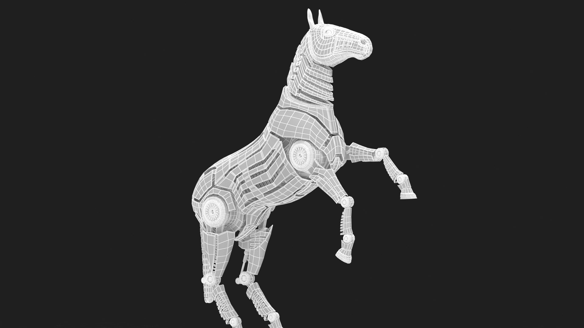 3D Robot Horse Rears Up - TurboSquid 2355945