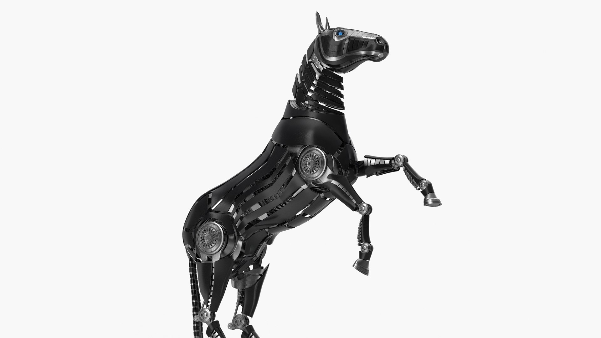 3D Robot Horse Rears Up - TurboSquid 2355945