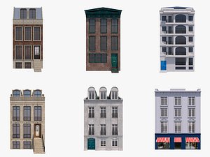 European Buildings Set 3D model