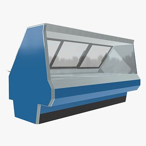 3D Deli Display Case With Food Prep Table model