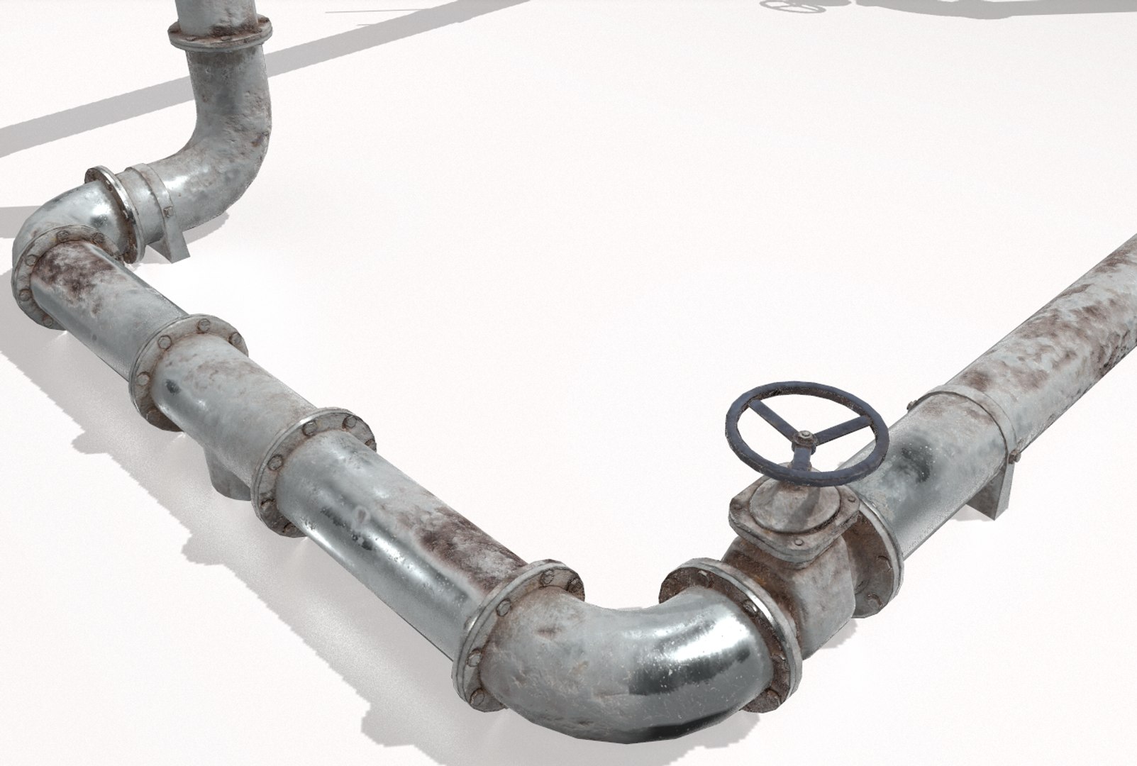 Pack Industrial Rusted Pipes 3D Model - TurboSquid 1464384