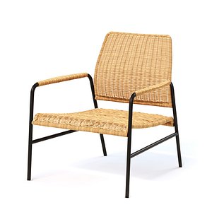 3D rattan armchair model