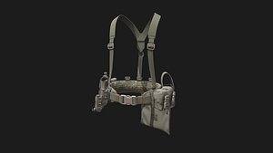 3D TV-106 warbelt with pouches model