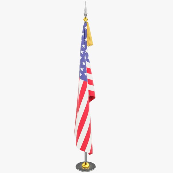 American Flag V2 3D model