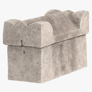 Roman Limestone Sarcophagus model