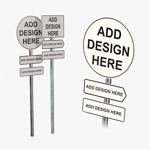 Road Signs Assemblies - Customizable Circle and Rectangle