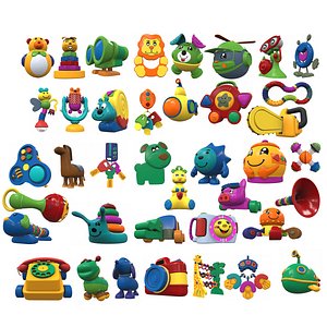 Plastic baby toys pack