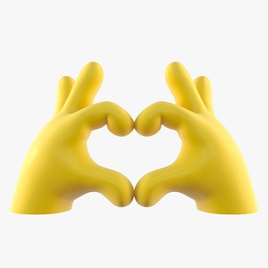 3D model Simpsons Hand - Heart