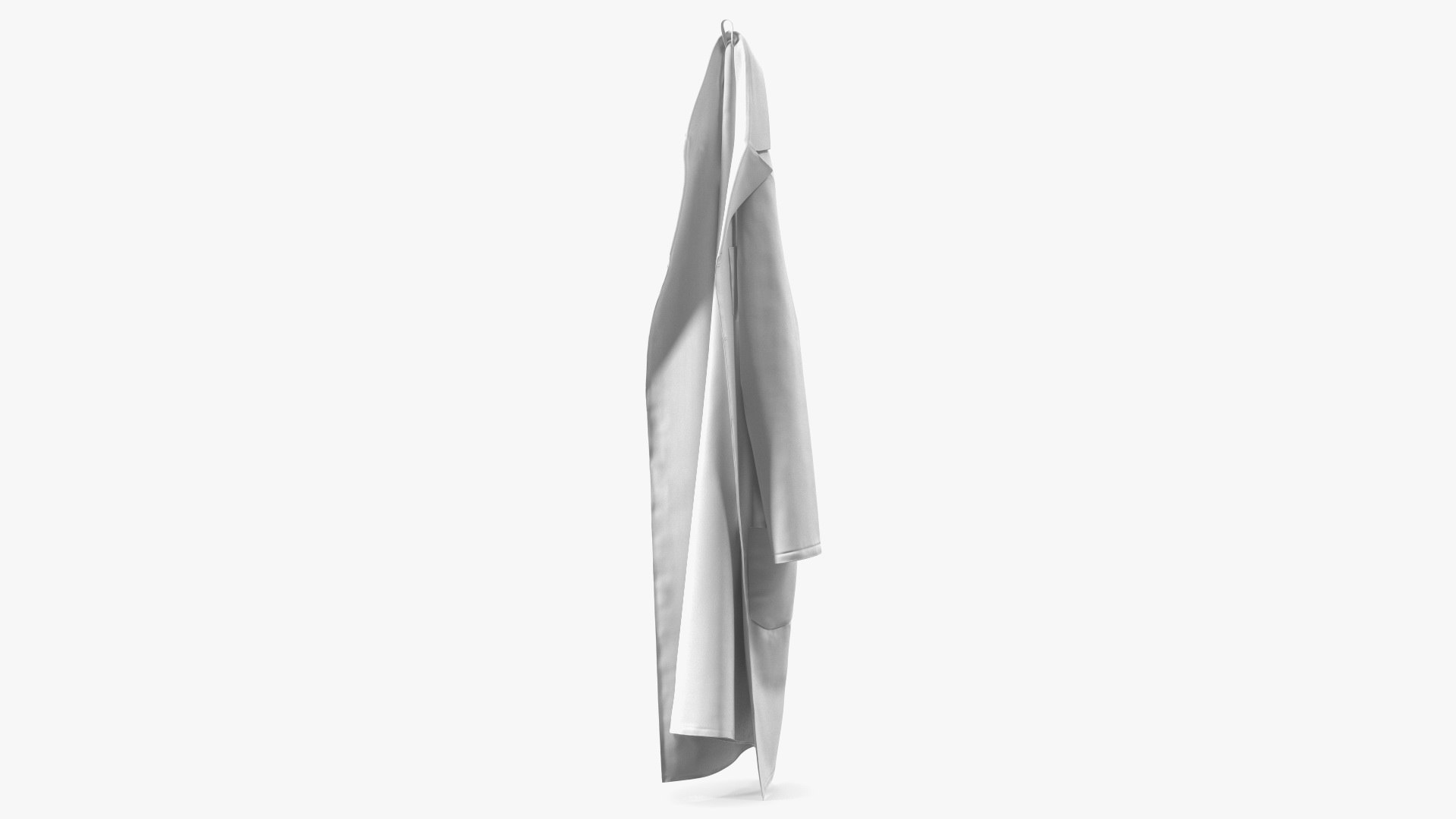 Hanging Lab Coat 3D model preview