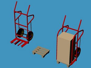 3d model manual construction pallet lifter