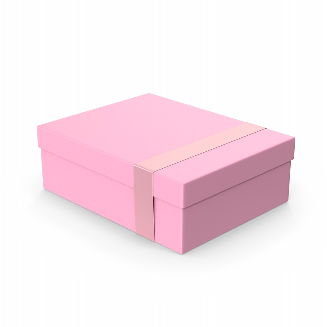 3D Pink Box With Ribbon - TurboSquid 2029552