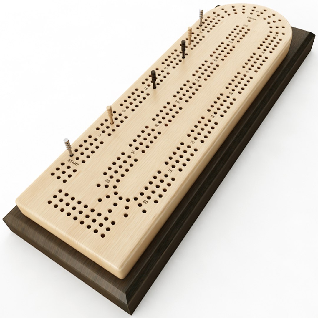 3D Model Cribbage Card Board - TurboSquid 1299071
