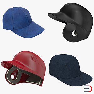 baseball hats 2 3d max