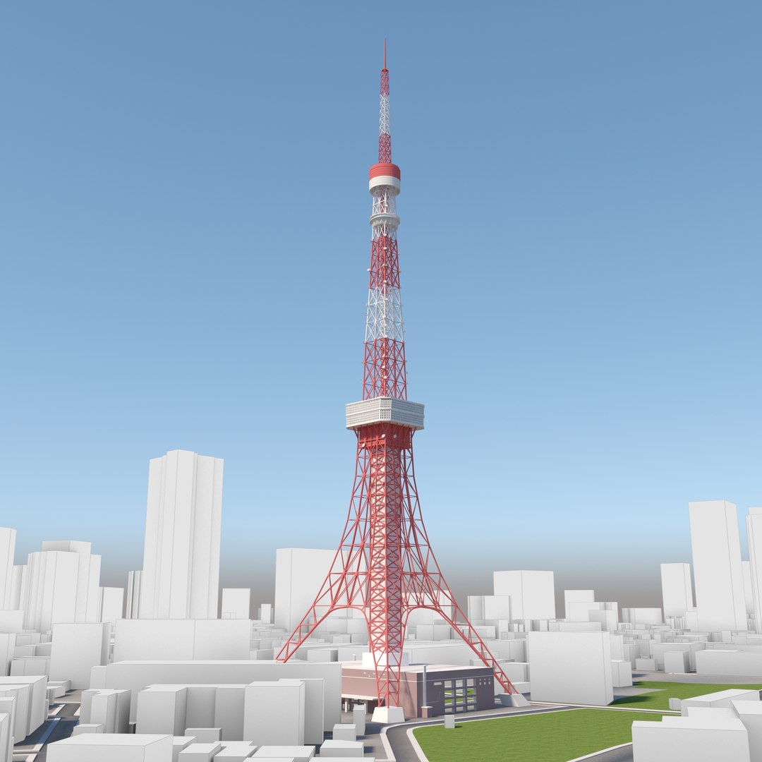 3D tokyo tower environment model - TurboSquid 1662315