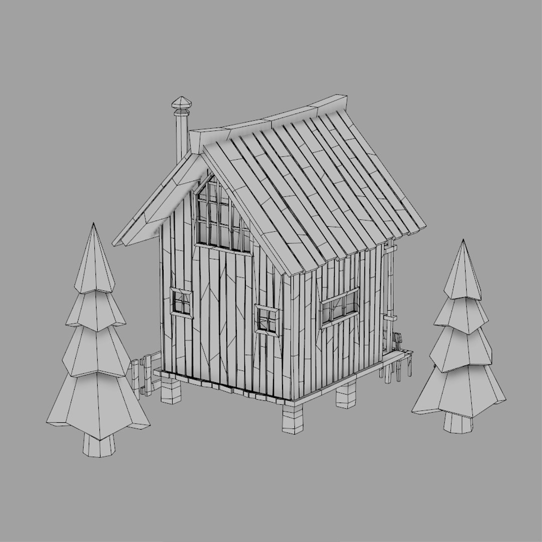 Lowpoly Shack 01 3D Model - TurboSquid 2441972