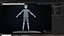 Kostenlose manipulierte 3D-Mädchen-Charakter-Spielanimation bereit
