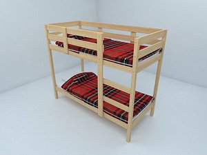 bunk bed 3D model
