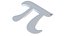 π符号钥匙扣3D打印模型