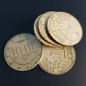 Euro cent coin 3D model