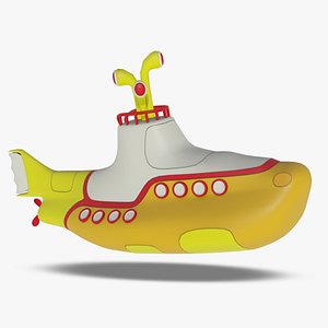 Yellow Submarine 3D Model - Full Quad Ready for Production and Video Games 3D