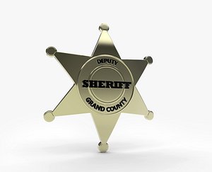 badge sheriff 3d model