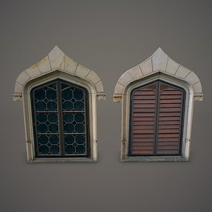 3d gothic windows