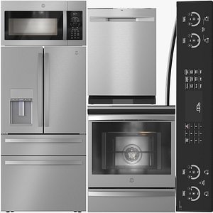 3D GE Appliance Collection 02 PHS930YPFS JVM6175YKFS GDP665SYNFS PVD28BYNFS