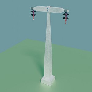 3D Electric Pole or Power Line model