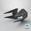 Used Star Wars TIE Interceptor 3D model