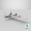 3D EMT Luna X 2000 UAV UAS Drone PBR model