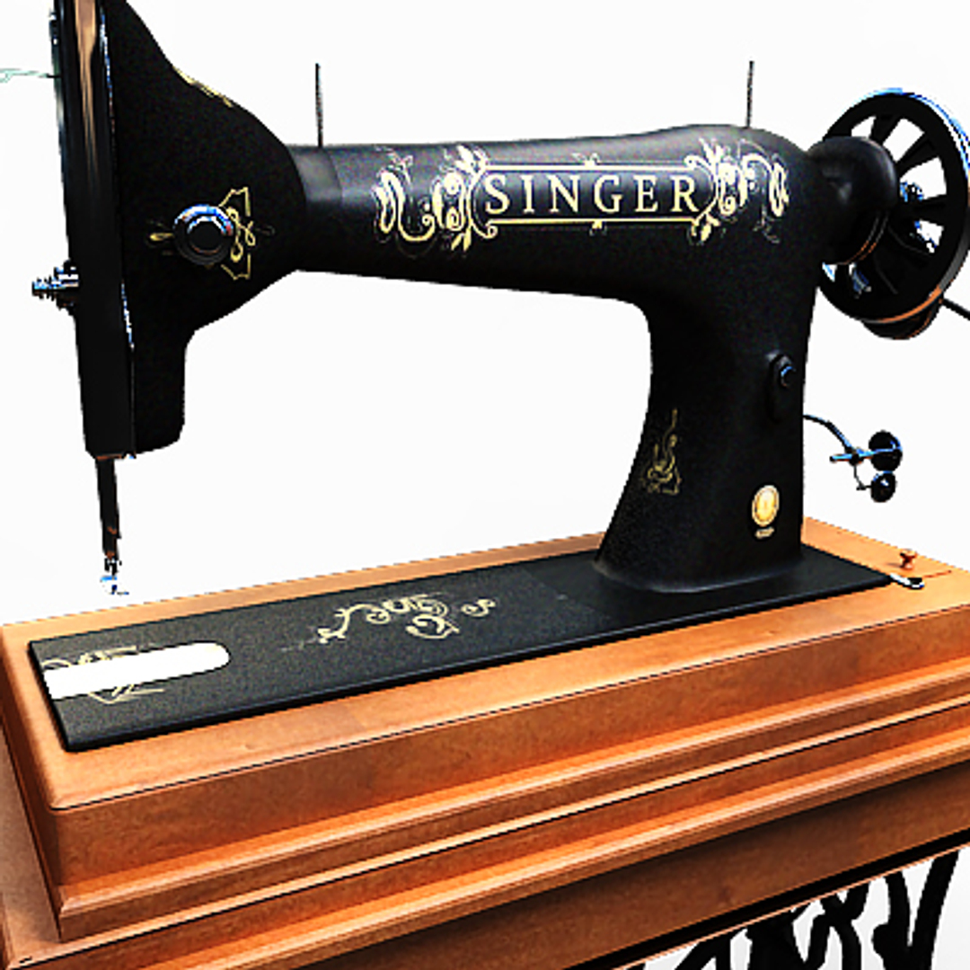 3d model foot singer sewing machine