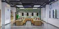 Modern Makerspace Classroom with Workbench Rows