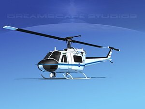 bell 205 uh-1b 3D model